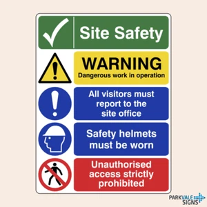 Construction Site Safety Signs (Dangerous Work) - Picture 1 of 1