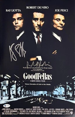 Foto póster firmada por Ray Liotta Robert De Niro 11x17 Goodfellas testigo de Beckett Foto 1 de 4