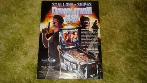 DEMOLITION MAN-Williams PINBALL ORIGINAL ADVERTISING FLYER-L@@K! - Picture 1 of 3