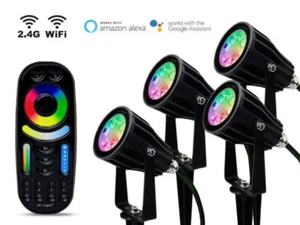 4er Set Premium Gartenstrahler "Black Edition"+ Fernbedienung RGB RGB+CCT IP66 - Bild 1 von 8
