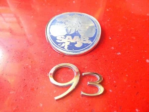 Saab 93 9-3 Convertible 1998-2003 Rear Boot Trunk Badge Emblem Blue 5289897 OEM - Picture 1 of 4