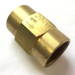 1" Female NPT Brass Flow Regulator Restrictor Orifice, Non-Valved, 20 GPM Rate - Picture 1 of 6