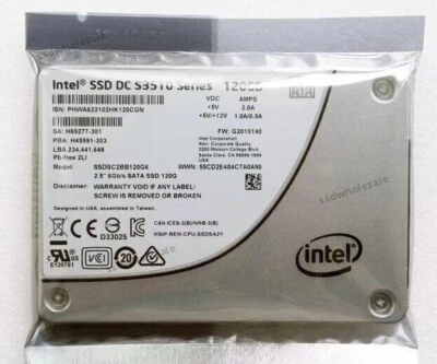Intel DC S3510 120GB 2.5" SATA 6Gb/s MLC SSDSC2BB120G6 State Solid Drive SSD - Image 1 of 3