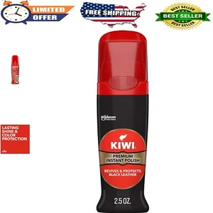 Premium Instant Shine Liquid Shoe Polish Black - 2.5 FL. OZ. Gel with Kiwi Scent - Picture 1 of 9