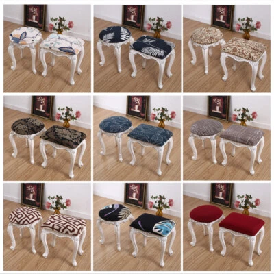 Printed Bar Stool Covers Rectangle Round Stool Cover Chair Seat Cushion Cover - Image 1 of 4