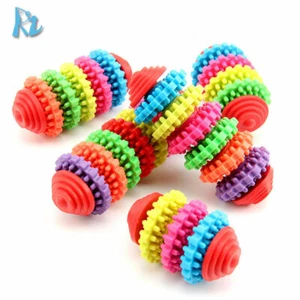 3 Pack Rubber Dog Toy Chew Spin Teething Strong Lasting Cleaning Aid Puppy Fun - Picture 1 of 6