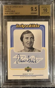 1999 Upper Deck Retro Inkredible #JW Jerry West BGS 9.5 AUTO 10 GEM MINT - Picture 1 of 2