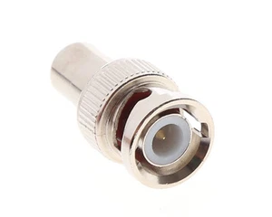 2x BNC Male to RCA AV Female Coaxial Connector Adapter for CCTV Camera JfJ-wq - Picture 1 of 4