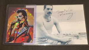 Lote de tarjetas coleccionables y fotos Freddie Mercury Queen arte personalizado refractor Holofoil - Imagen 1 de 5