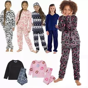 Juego de pijamas de lana para niños niñas niños niños PJs de 2-13 años - Imagen 1 de 26