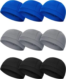 3 Pieces Helmet Liner Skull Caps Sweat Wicking Cycling Hat Cooling Beanie Hat - Picture 1 of 29
