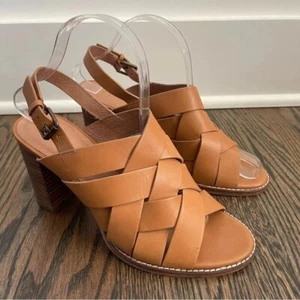 Madewell The Cindy hochhackige geflochtene Ledersandalen Größe 8,5 - Bild 1 von 11