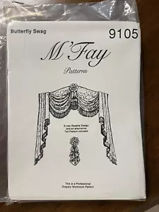 M'FAY DRAPERY PATTERN BUTTERFLY SWAG ROSETTE PROFESSIONAL #9105 ~2001 - Picture 1 of 5