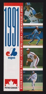 Lista de entrenamiento de primavera y folleto EXPOS 1991 Larry Walker como nuevo - Imagen 1 de 1
