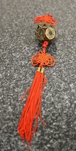 Feng Shui tassel two mystic knots, two tassels, and I Ching Coin ball - Picture 1 of 3