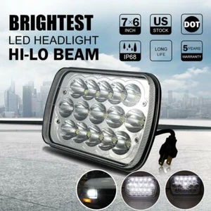 7X6 5X7 LED Headlight Hi-Lo Beam Projector H6054 For JEEP Cherokee XJ Chevy - Picture 1 of 12