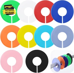 Divisores de armario de 10 piezas para colgar ropa, divisores de estante de plástico para ropa de color - Imagen 1 de 7