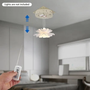 Chandelier Hoist Lifter Mechanism with Wireless Remote Control Wall Switch 110V - Picture 1 of 18