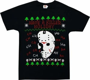 Friday the 13th Jason Xmas Killer Christmas Horror Movie Scary Mens Shirt 72-197 - Picture 1 of 3