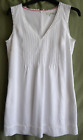 Boden White Linen Pin Tuck Dress sleeveless lined - Size 10R - Perfect condition