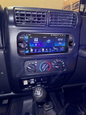 For 2003 2004 2005 Jeep Wrangler TJ CarPlay Radio Android 13 GPS Stereo Player Foto 1 de 4