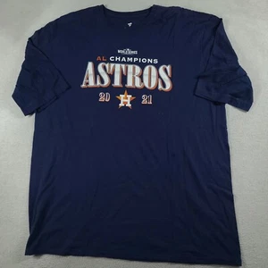 Fanatics Astros T Shirt Blue Champions 2021 Graphic Tee Adult Casual Size 2XL - Picture 1 of 11