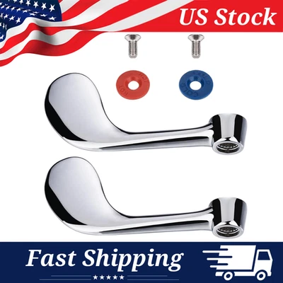 Wrist Blade Faucet Handle Replacement - 2 Handles, 0.43" Round Stem - Image 1 of 4