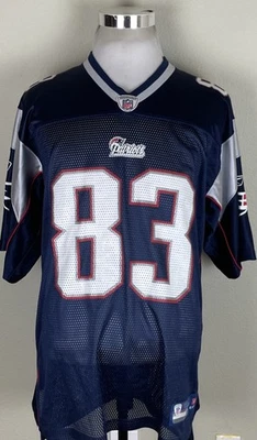 Camiseta de los New England Patriots XL Wes Welker para hombre Reebok azul en el campo ¡Como nueva!! Foto 1 de 4