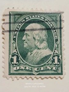 Scott # 279 1c Franklin 1898 gebraucht feine Zentrierung - Bild 1 von 2