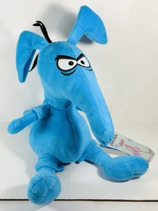 Pink Panther Blue Aardvark Embroidered Eyes Toy Factory Plush With Tags - Picture 1 of 5