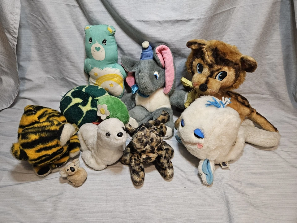 Vintage Stuffed Animals Plushies Stuffies Lot Of 9 - Image 1 of 4