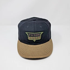 Filson Ebbets Franelas de Campo Para Hombres Negro Bronceado Escudo Parche Lana Correa Sombrero EE. UU. - Imagen 1 de 16