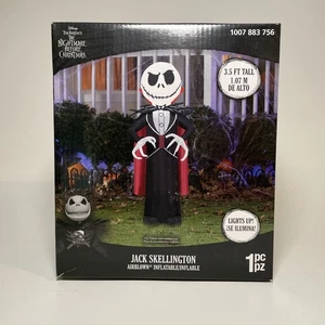 Gemmy Nightmare Before Christmas Jack Skellington  3.5 FT Airblown Inflatable  - Picture 1 of 2
