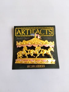 1986 Artifacts JJ Jonette Merry Go Round Brosche Anstecknadel Neu - Bild 1 von 3