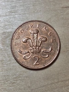 Great Britain 2 Pence coin, 2001. KM# 987, copper-plated-steel. Elizabeth II. - Picture 1 of 4