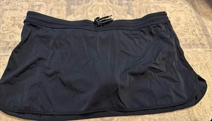 Lands End Swim Skirt Built in Brief Black 18W - Picture 1 of 4