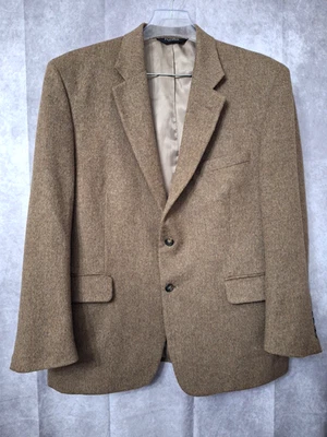 Vtg Jos A. Bank Camel Hair Blazer Men's 44S Brown Classic Preppy Business Office - Image 1 of 4