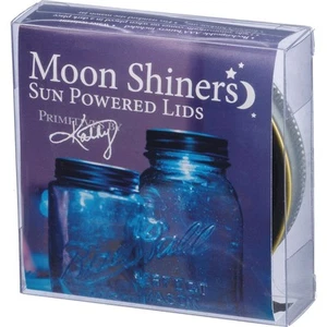Antique Tone Silver Moon Shiners Sun Powered Lid - Picture 1 of 5