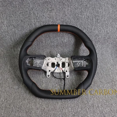 Flat Top Leather Steering Wheel Fit Jeep Wrangler JL/JT 18-23 w/Heated - Image 1 of 4