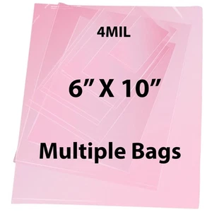 4Mil 6" X 10" | Bolsas planas antiestáticas rosas, bolsa termosellable | Bolsas múltiples - Imagen 1 de 15