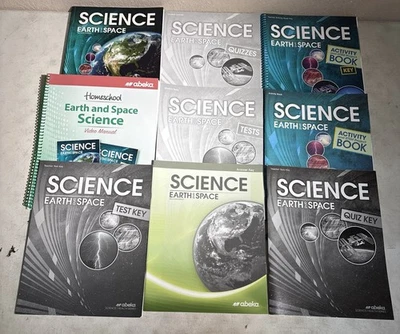 Lot Of 9 Abeka Science Earth and Space Workbooks, Tests, Quizzes, Answer Key - Image 1 of 4
