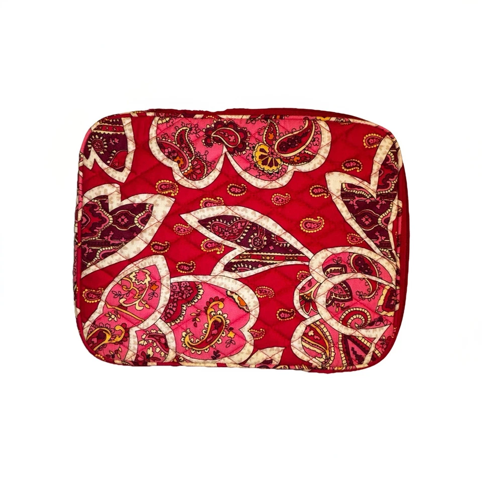 Vera Bradley Loves Me Red Quilted iPad case Ereader sleeve 10 1/2”x 8” padded - Image 1 of 4