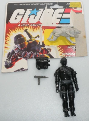 1985 Snake Eyes v2 boneco cartão vintage G.I. Lote GI Joe 3.75 ARAH *Quase completo - Imagem 1 de 4