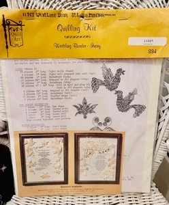 Quilling kit, unopened, wedding invitation borders, paper crafts, ivory - Picture 1 of 11