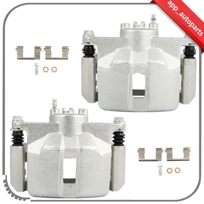 Par de pinzas de freno delanteras con soporte para Nissan Máxima V6 2009-2020 3,5 L Foto 1 de 4