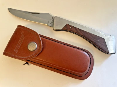 Vintage Sharp Brand Series 300 Stainless Lockblade Knife & Sheath Very Good🌺🌺 - Image 1 of 4