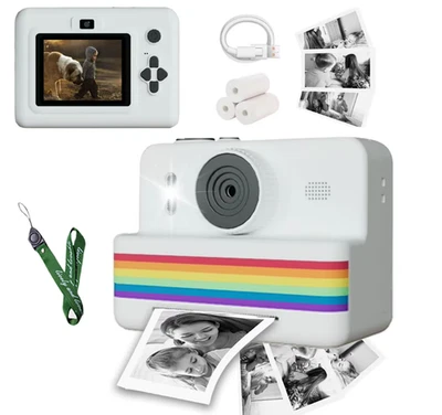 Appareil Photo Numérique Enfant Caméra Vidéo + Carte de 32GB + 3 Rouleaux photos - Immagine 1 di 4