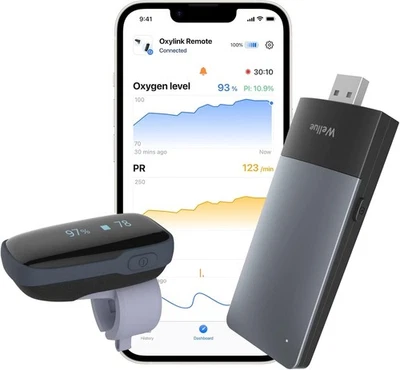 VIATOM Saturimetro Da Dito Misuratore Ossigeno Pulsossimetro wifi senza fili bluetooth