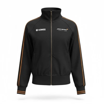 NWT F1 Formula One McLaren Women's M Black Retro Soft Track Jacket NEW Medium - Image 1 of 4