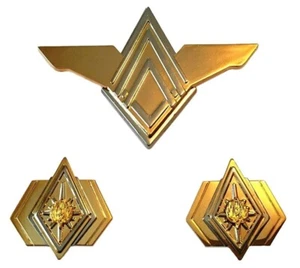 Battlestar Galactica Admiral Rank Pin Set and Senior Officer Deluxe Wing Pin Set - Picture 1 of 1